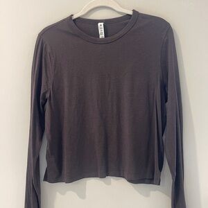 lululemon athletica Dark Brown Long Sleeve Tee